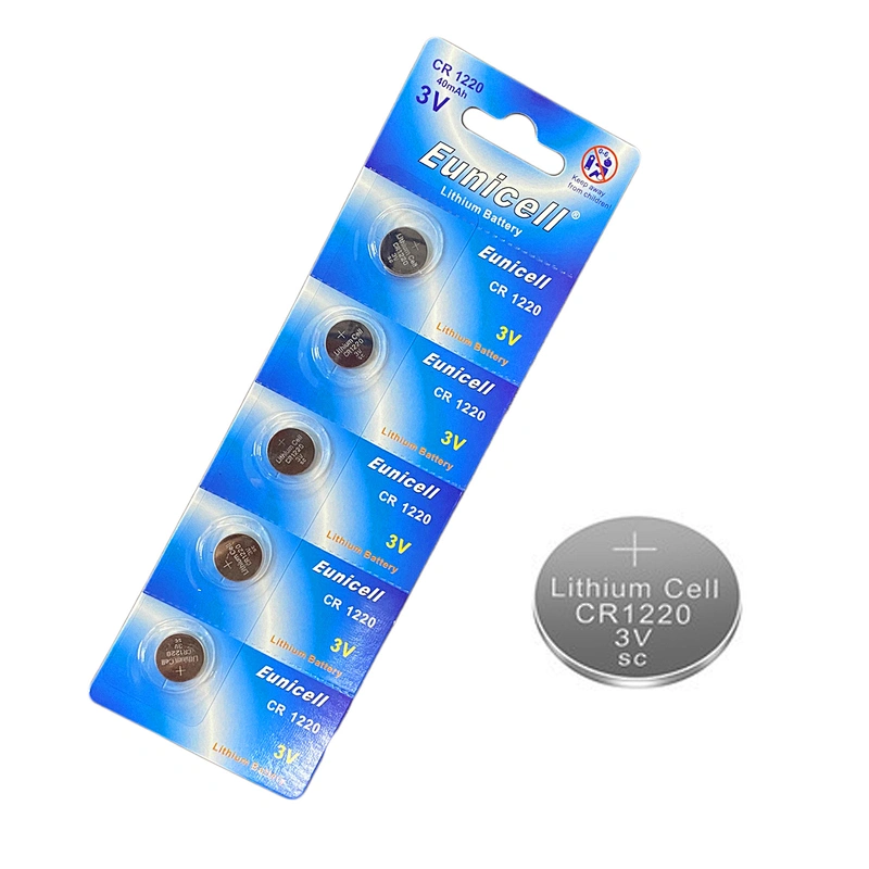 CR1220 3V Coin Lithium Battery for VX510 VX520 with Solder Tabs for POS machine
