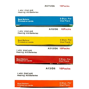 hearing aid battery (PB44)/A312(PR41)/A13(PR48)/A10(PR70)