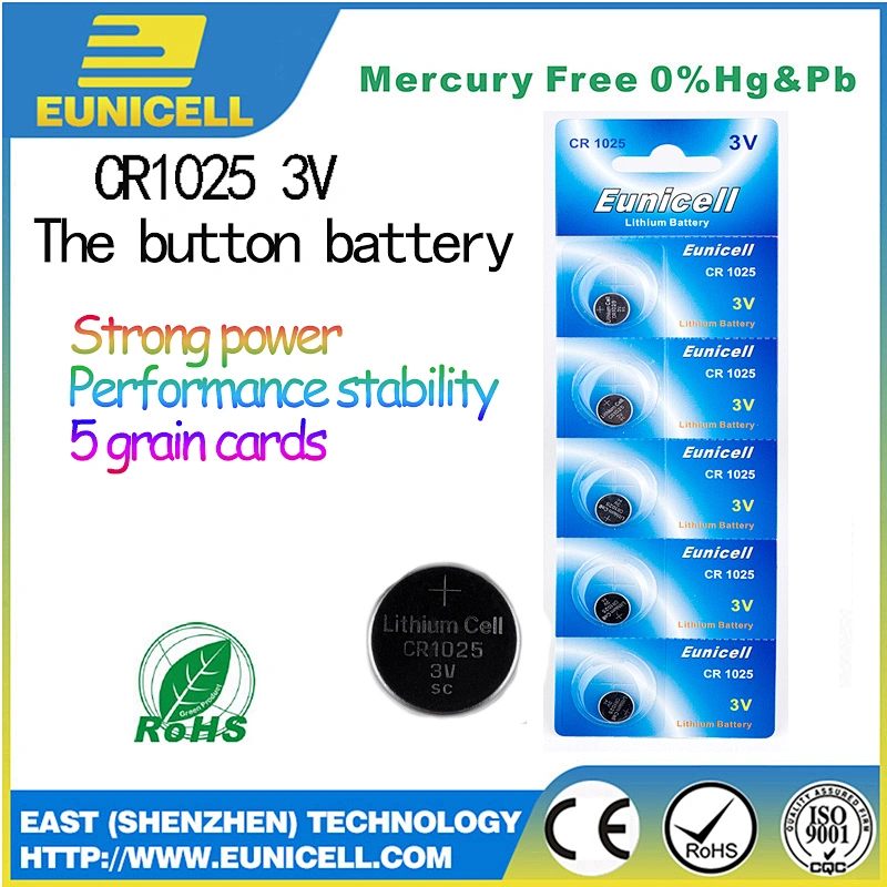High Performance Lithium battery cr1025 3v button cell CR1025 CR1220 CR1225coin cell battery In Stock