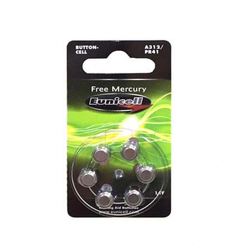 Mercury Free PR41 P312 Hearing Device Cell A312 Batterie 312 Hearing Aid Batteries