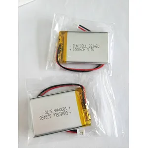 Wireless bluetooth speaker battery 523450 3.7V 1000mAh Lithium Polymer Rechargeable