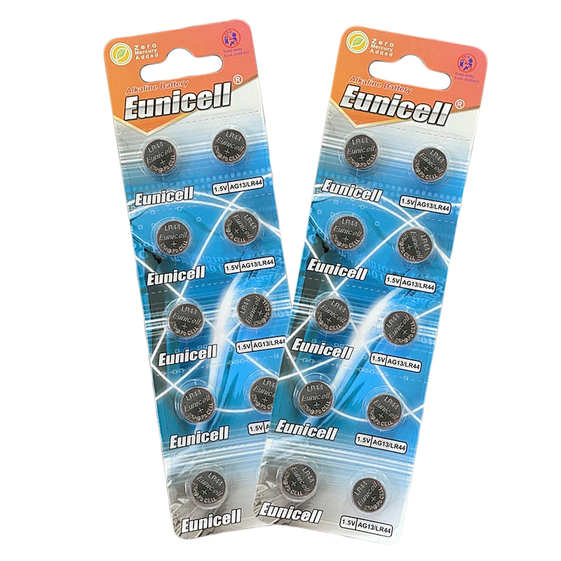 Eunicell Factory Supplier LR44 1.5V AG13 Batteries Alkaline Dry Battery Toys  Watch Flashlight