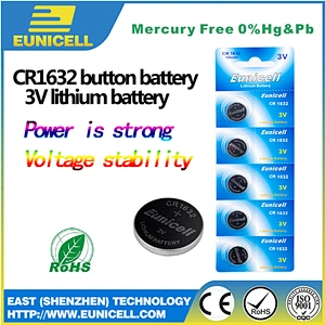 Eunicell CR1632 Lithium Manganese Dioxide Primary Coin Cell