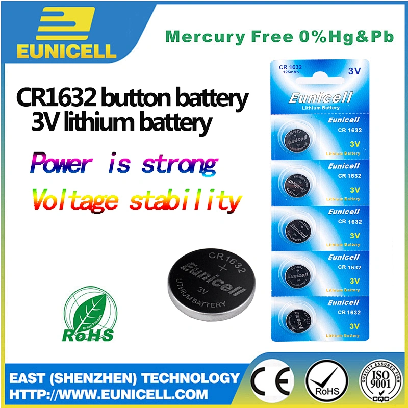 Eunicell CR1632 Lithium Manganese Dioxide Primary Coin Cell