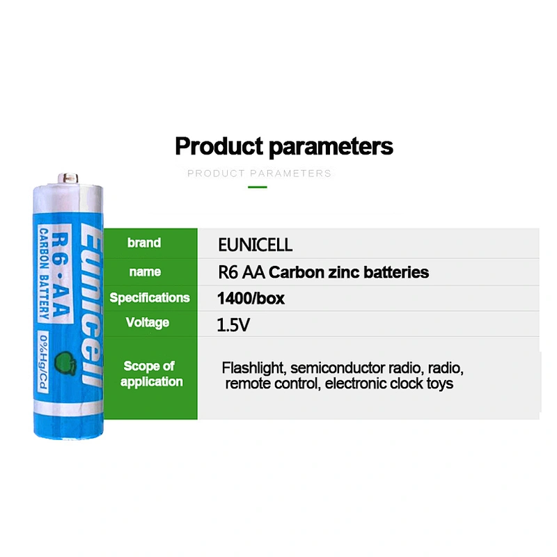 super zinc carbon battery r6 aa 1.5v battery