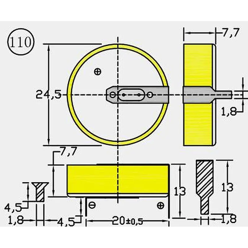 CR2477 3v lithium battery button cell with solder tab or pins cr2477 nfh-lf