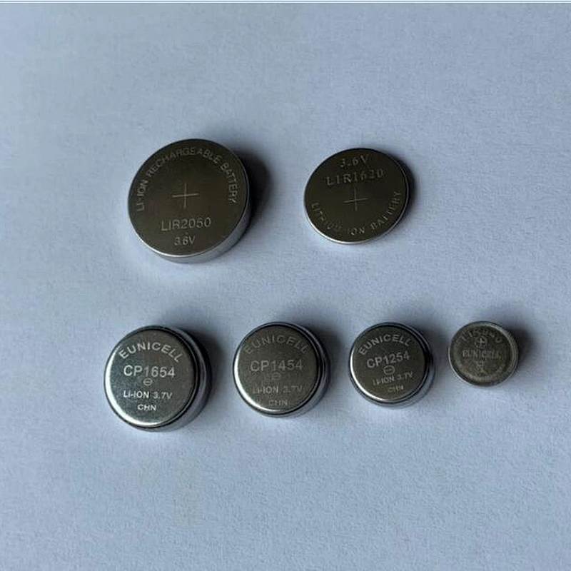 3.6V rechargeable Lithium button cell battery LIR1454 for Bluetooth Earbuds Bluetooth Headset CP1454
