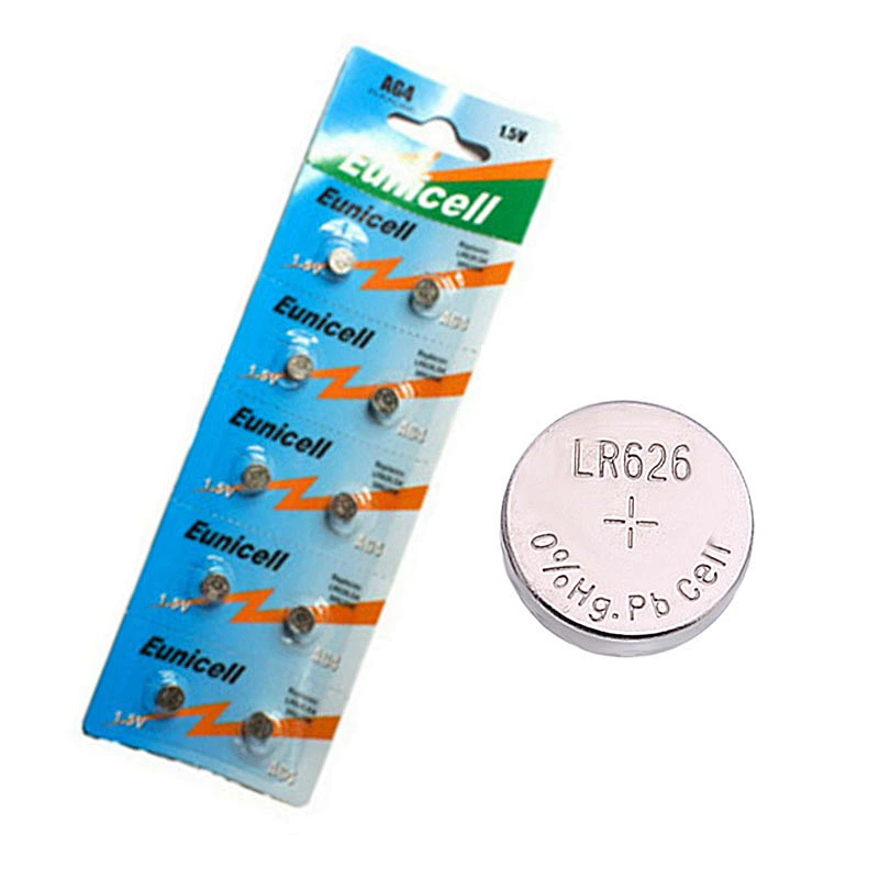 LR626 AG4 377A V4GA 1.5V 18mAh Alkaline Button Cell Battery for Thermometer Toys Gifts