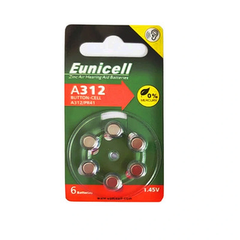 Mercury Free PR41 P312 Hearing Device Cell A312 Batterie 312 Hearing Aid Batteries