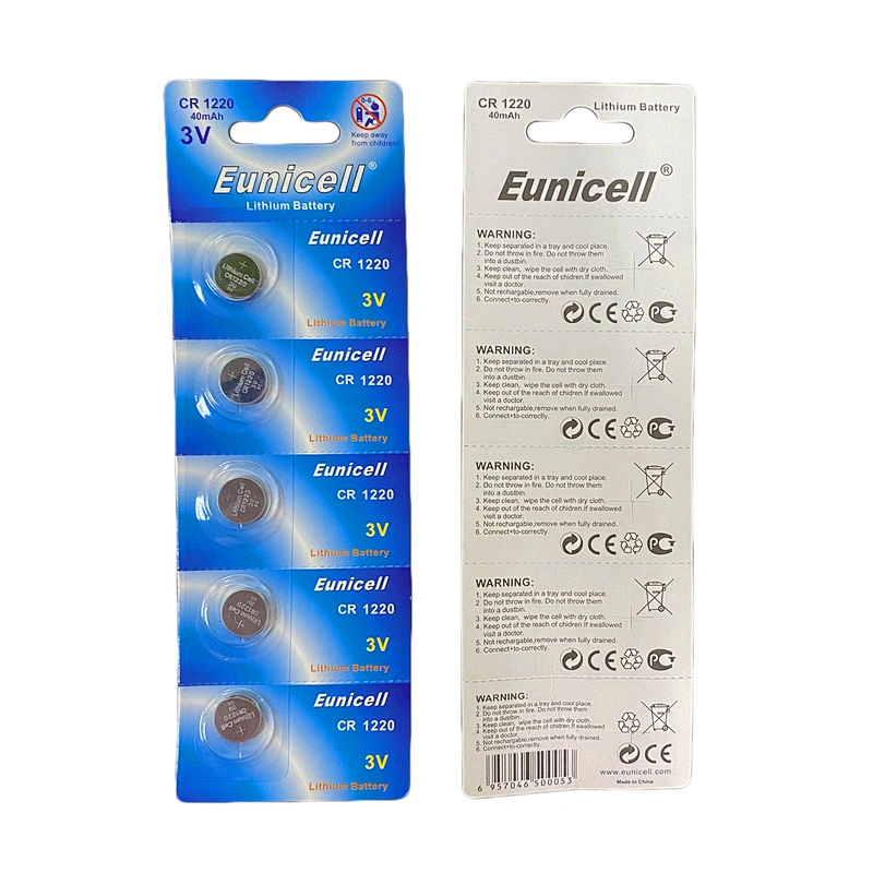 High quality CR1220 3v battery with tabs CR1220 soldering batteries