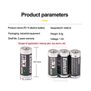 Super Quality Alkaline N LR1 1.5V batteries Eunicell battery MN9100 E90 AM5