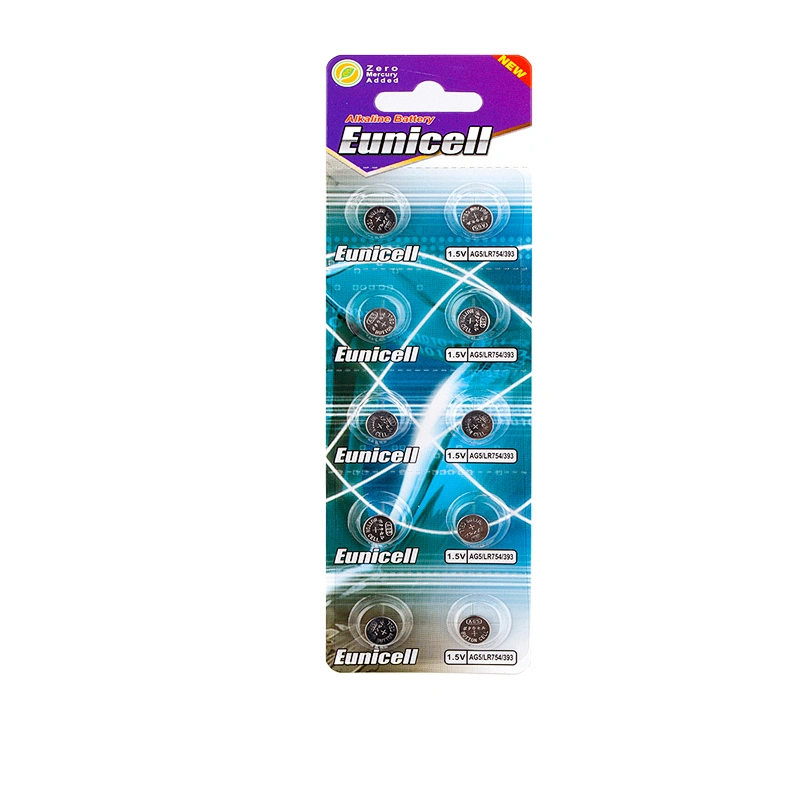 Mercury free AG7 battery 1.5v alkaline button cell batteries LR927