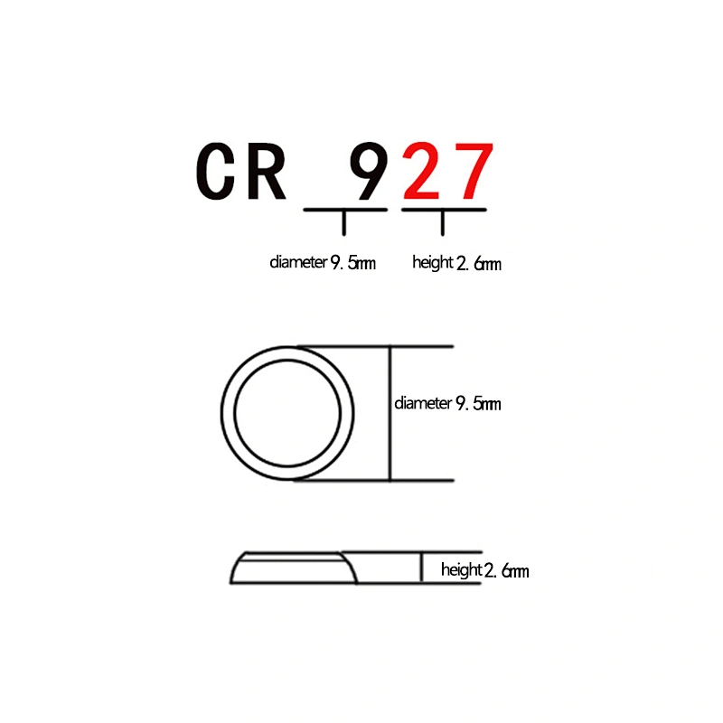 CR927/DL927/DL927B/BR927/CR279-1W/LM927/5011LC/ECR927 Lithium Button Cell Batteries, 3V, 30 mAh, Pack of 5