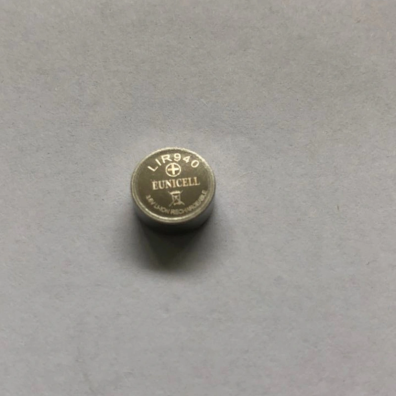 3.6V rechargeable Lithium button cell batteries LIR940 for TWS bluetooth earbuds