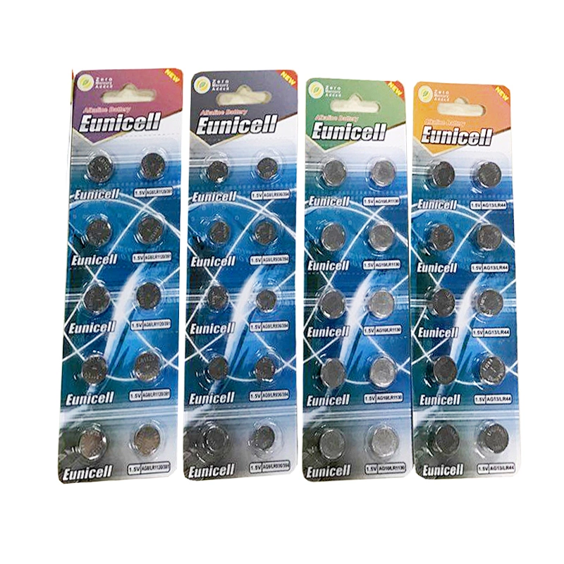 LR41 / AG3 / LR44 / AG13 / AG10 1.5v alkaline battery button cell batteries