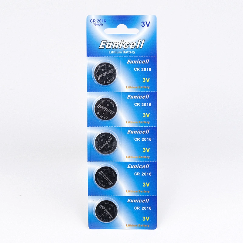 Eunicell CR2016 Lithium Manganese Dioxide Primary Coin Cell Battery