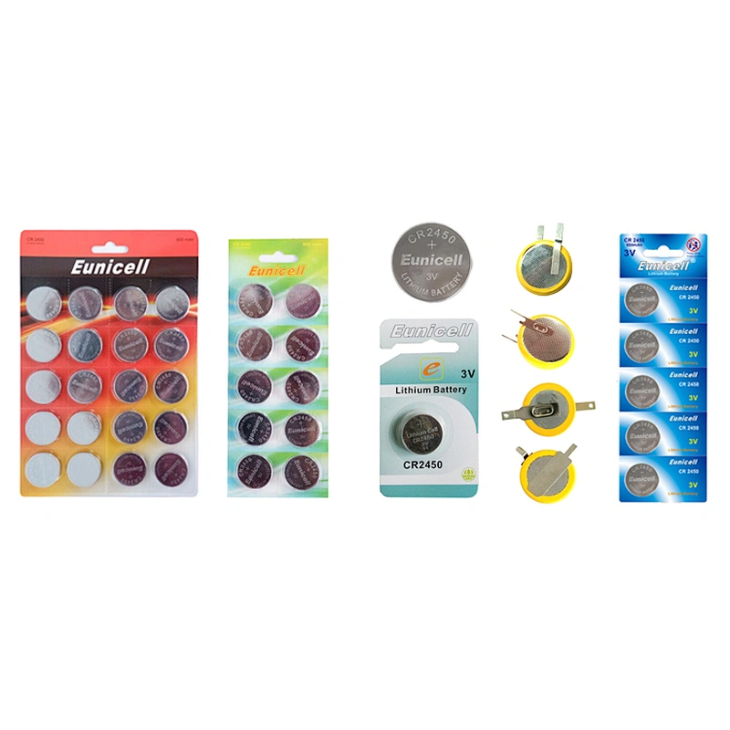 High capacity 580mAh CR2450 3V Lithium Manganese Button Battery for Watch Calculator Toys Remote