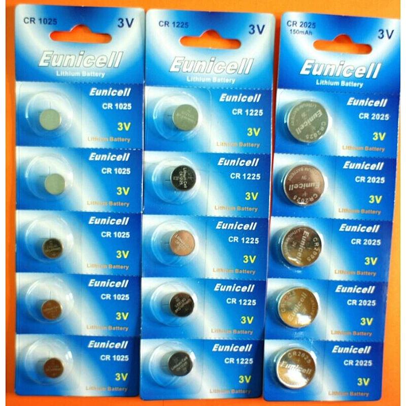 LiMnO2 Battery 3V CR1225 lithium coin cell eunicell battery