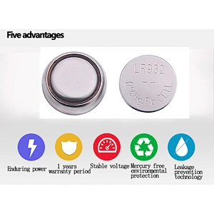 High quality Lr932 Ag9 button coin cell battery