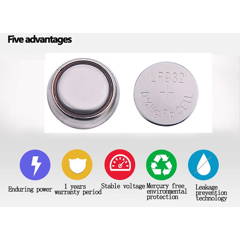 High quality Lr932 Ag9 button coin cell battery