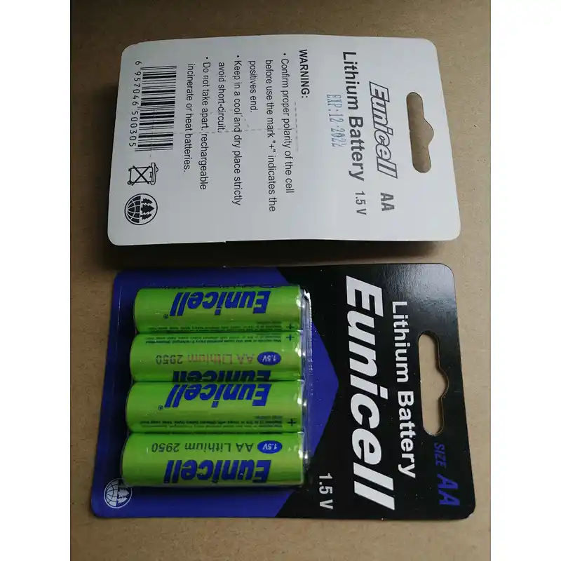 Long shelf life good quality lithium battery AA 1.5v battery for camera remote control