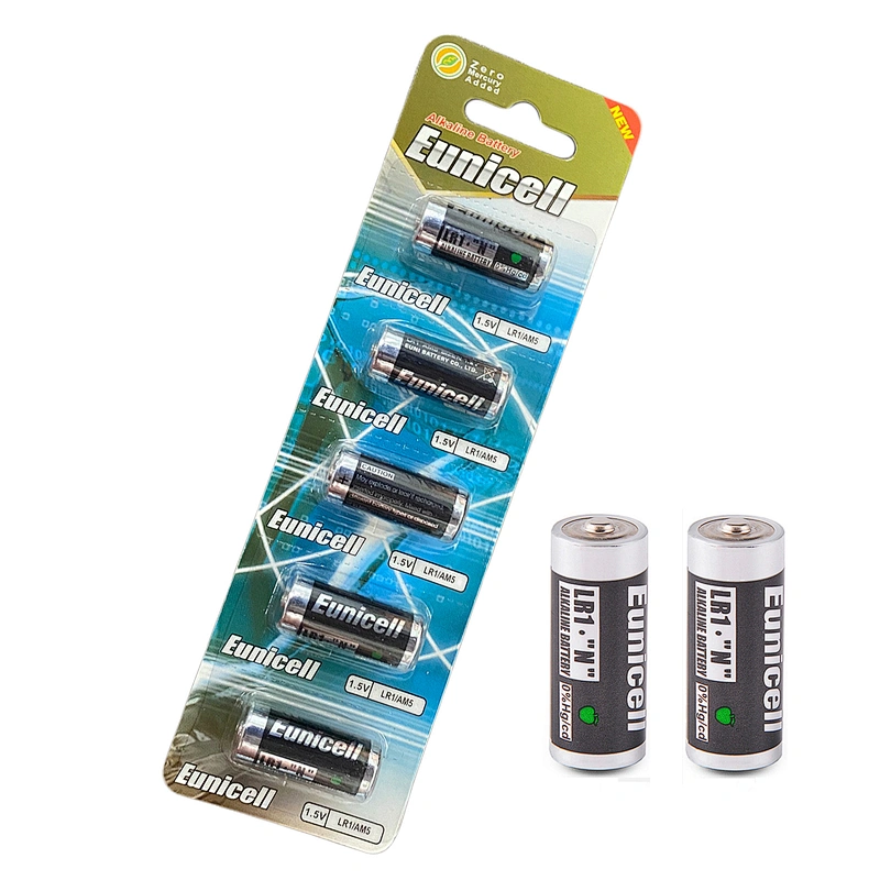 Zinc Manganese Alkaline Size N LR1 AM5 15V Dry Battery For Remote