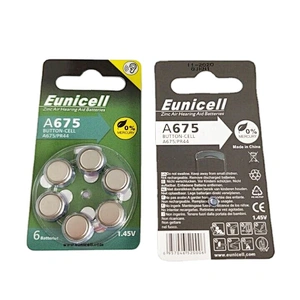 Shenzhen Eunicell 1.45V A675P 675 A675 PR44 Hearing Aid Battery For Hearing Aid Artificial Cochlea