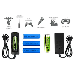 3.7V 2600mAh LIR18650 ICR18650 Lithium Ion battery Rechargeable