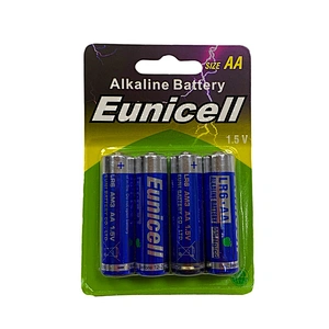 Best Selling Eunicell Zinc manganese AA/lr6/am3 1.5v dry battery alkaline for remote