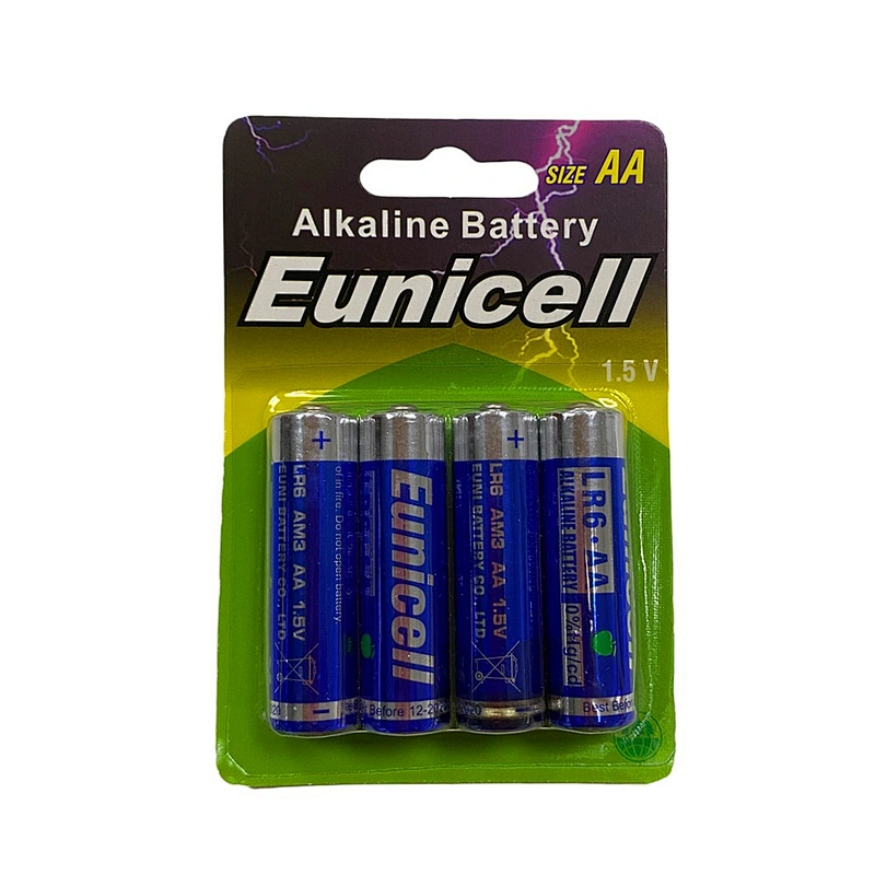 Best Selling Eunicell Zinc manganese AA/lr6/am3 1.5v dry battery alkaline for remote