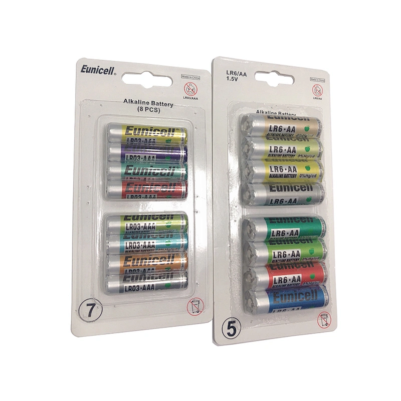 EUNICELL Alkaline Batteries 1.5V AA/AAA/C/D, 9V 6LR61/6F22,12V 23A/27A