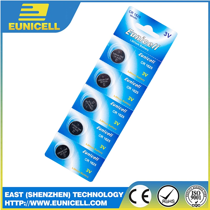 LiMnO2 Battery 3V CR1625 lithium coin cell eunicell battery