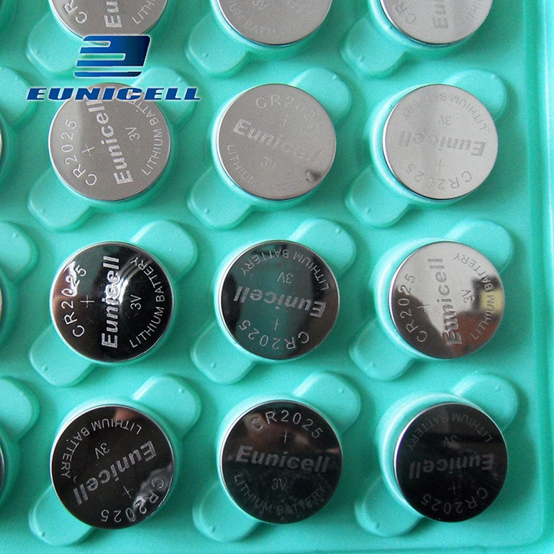 High performance long shelf life Eunicell brand CR2025 2025 DL2025 CR 2025 3v lithium button cell battery