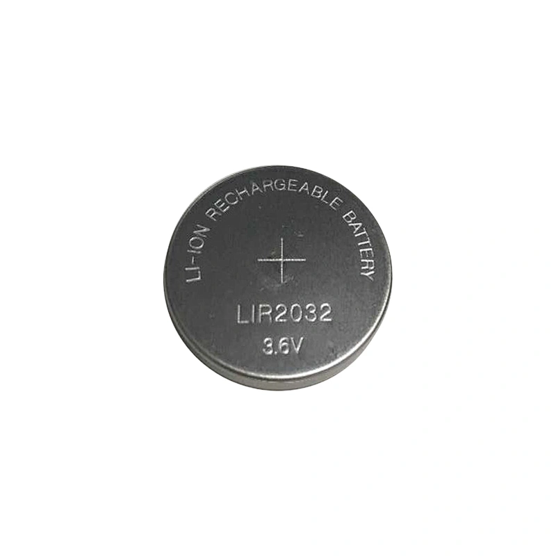 Rechargeable li ion 3.6v CR2032 NCR2032 LIR2032 lithium button cell battery