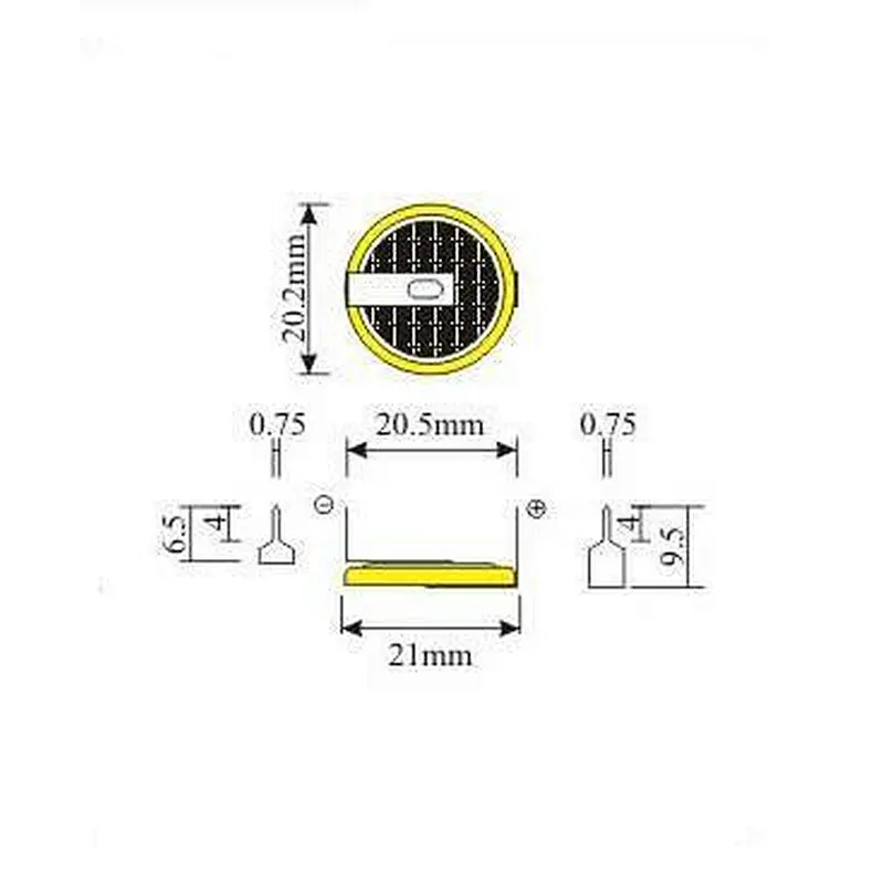 Eunicell battery CR2025 lithium battery 3v cr2025-1HF with solder tabs