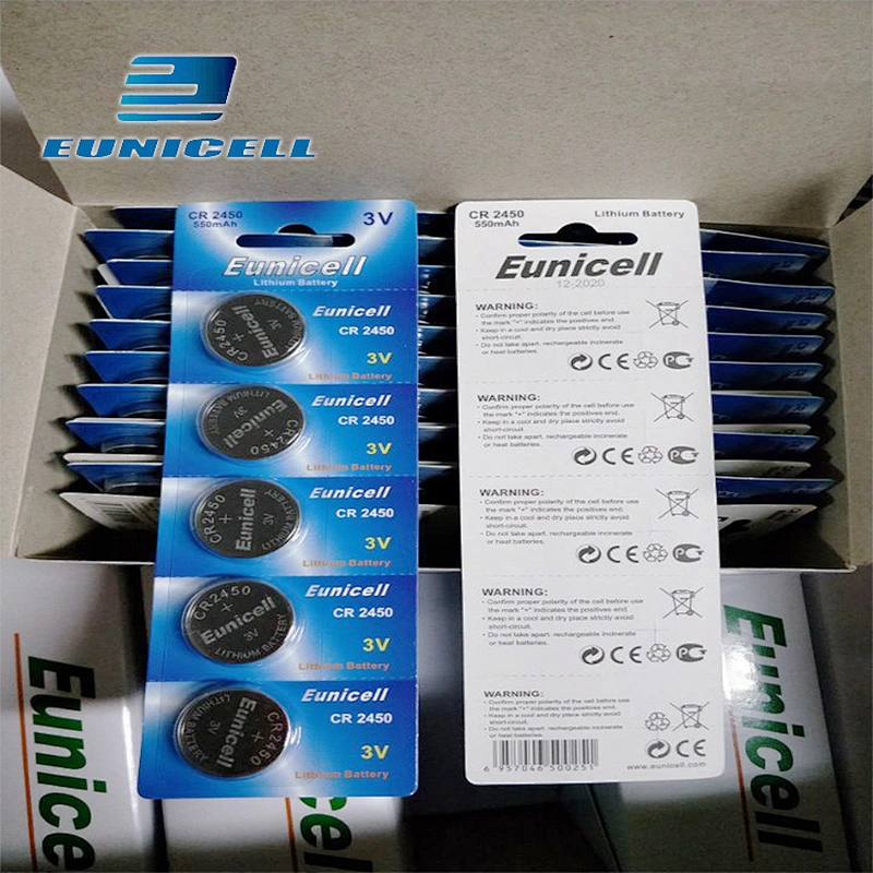 Eunicell CR2450 3V Lithium Manganese Dioxide Primary button battery