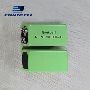 Long Cycle Life Battery 9v 300mAh NI-MH Batteries Rechargeable