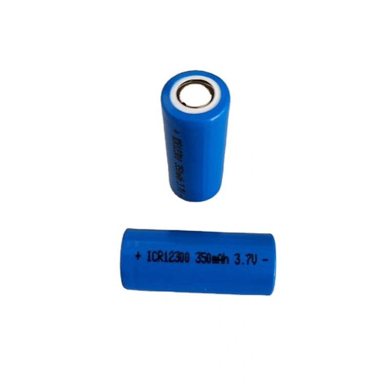 High Quality  rechargeable ICR12300 3.7V li ion battery cell with capacity 350mAh for LED shoes lights