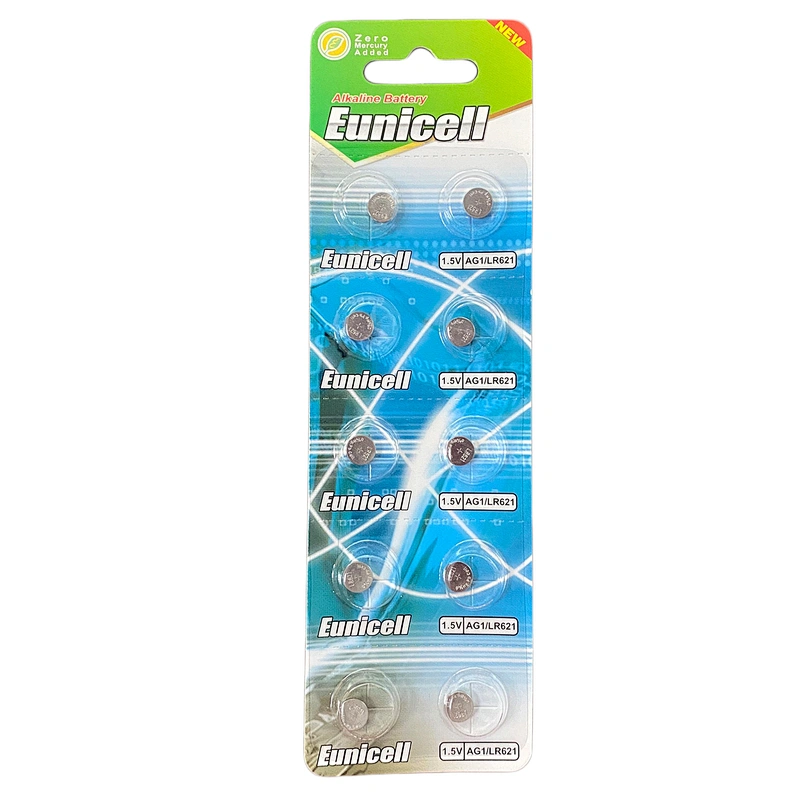 10PCS Blister 1.5V AG Series Button Cell Watch Battery AG1 LR621