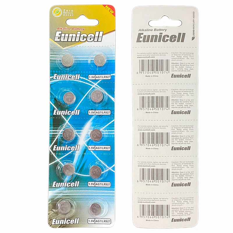 Mercury Free 1.5 V AG7 LR927 LR57 Alkaline Button Battery