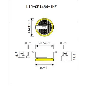 cp1654 ICR1654 LIR1654 lithium ion battery 3.7V button cell for headset