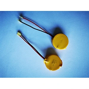 Lir2450 Button Battery 3.7V 240MAH 2XLIR2450 Rechargeable Button Cell Battery with lead wire and connector