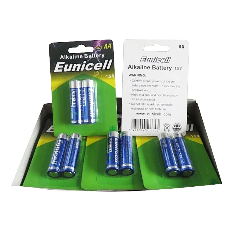 Eunicell Long discharge 1.5v lr6 aa Zn/MnO2 am3 um3 alkaline Super battery