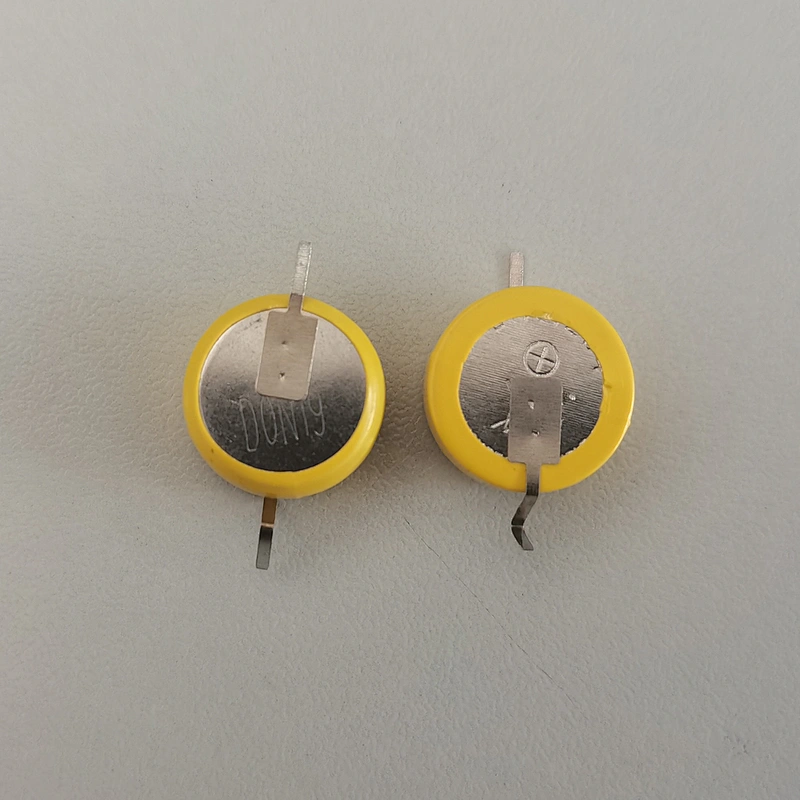 Custom lLIR1254 1254 Rechargeable Lithium Battery With Solder Tabs