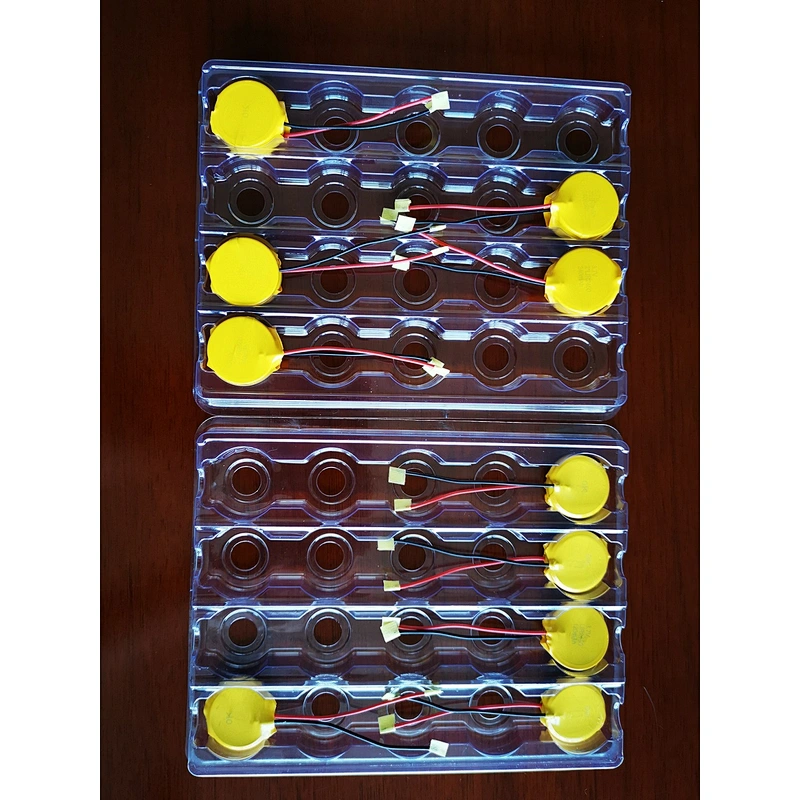 Lir2450 Button Battery 3.7V 240MAH 2XLIR2450 Rechargeable Button Cell Battery with lead wire and connector