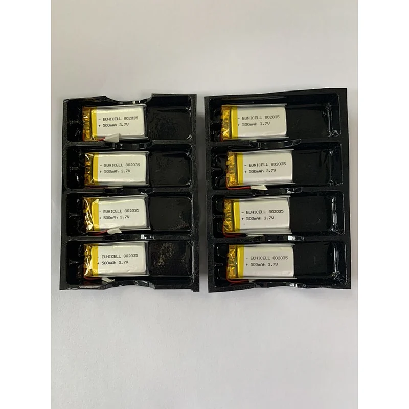 In stock fast shipping 3.7 volt drone battery 802035 lithium polymer battery  lipo battery 500mah