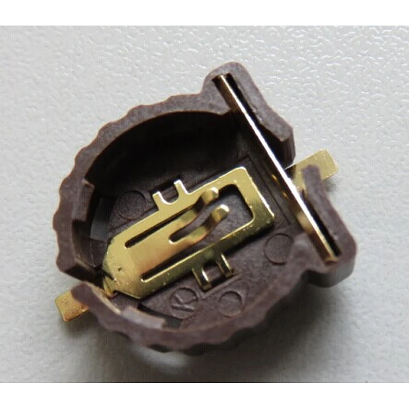 CR1216 Lithium battery holder CR1216 CR1220 plastic holder connector  metal clips