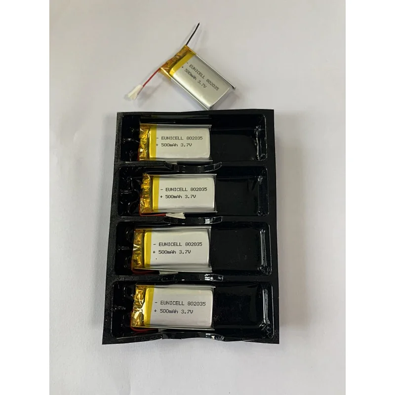 In stock fast shipping 3.7 volt drone battery 802035 lithium polymer battery  lipo battery 500mah