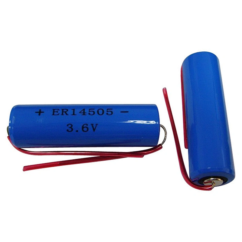 High quality ER14505 AA 3.6v 2400mAh Cylindrical Li-ion battery with lead wire for PCB