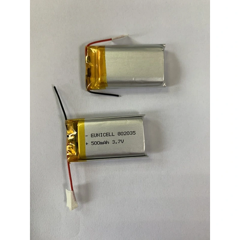 Hot Sell 802035 802035 500mah 3.7v Battery 802035 500mah Mah 3.7v Lithium Polymer Battery